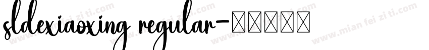 sldexiaoxing regular字体转换